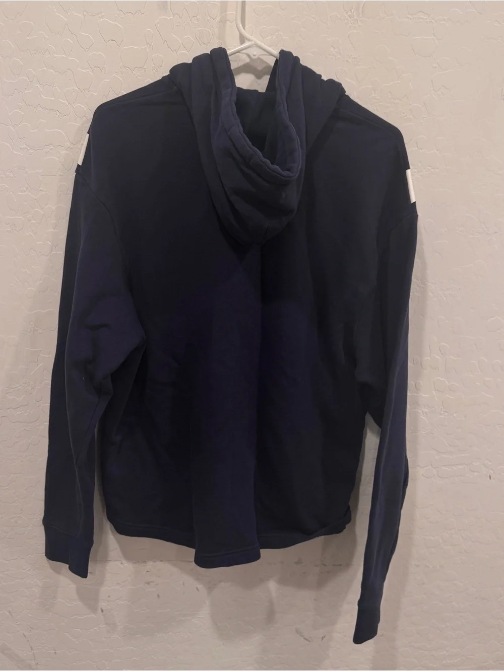 Tory Burch Sport Navy Hoodie Sweater Womens Small White Chevron Stripes